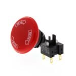 Emergency stop switch, non-illuminated, 40mm dia, push-lock/turn-reset, DPST-NC