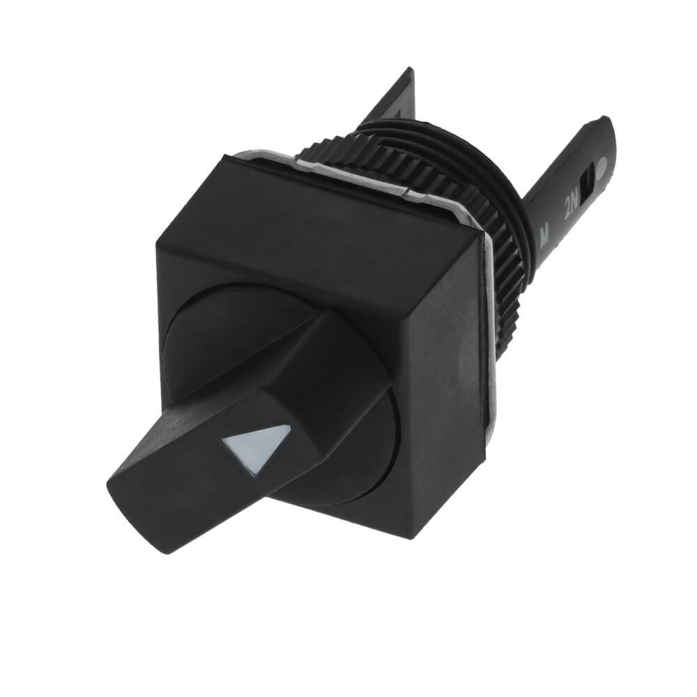 A165S-A2M Selector switch, non-illuminated, lever type, square, 2 notches, maintained, IP65 - Image 1