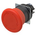 Emergency stop switch, non-illuminated, 40mm dia, push-lock/turn-reset, IP65