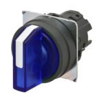 Selector A22NZ Ø22, 3 position, Lighted, bezel PLASTIC, MANUAL, COLOR BLUE