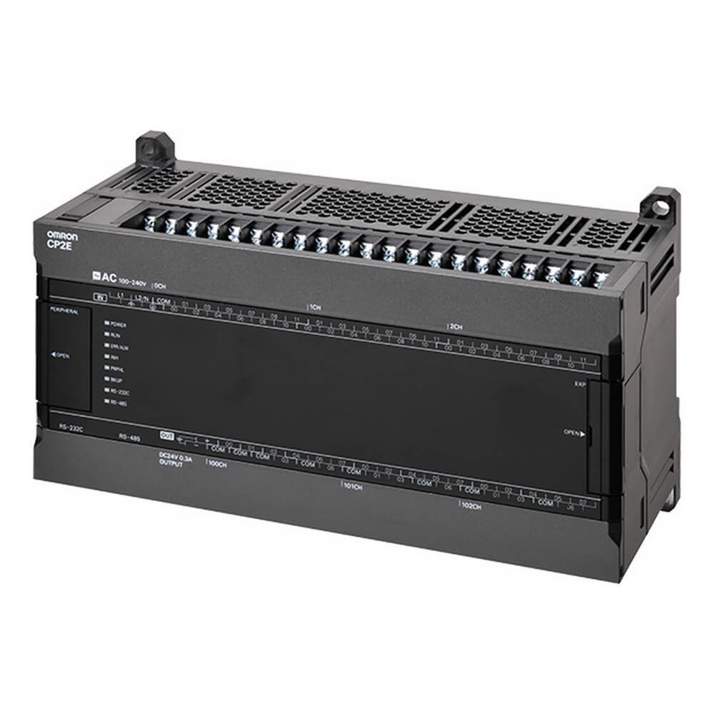 CP2E-S60DT-A CP2E series compact PLC - Standard Type; 36 DI, 24DO; Relay output; Power supply 220 VAC; 8 kStep Program memory - Image 1