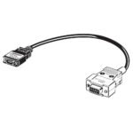Communication cable, CS1/CQM1H/CPM2C/CJ1 peripheral port to PC 9-pin RS-232C port, 2 m
