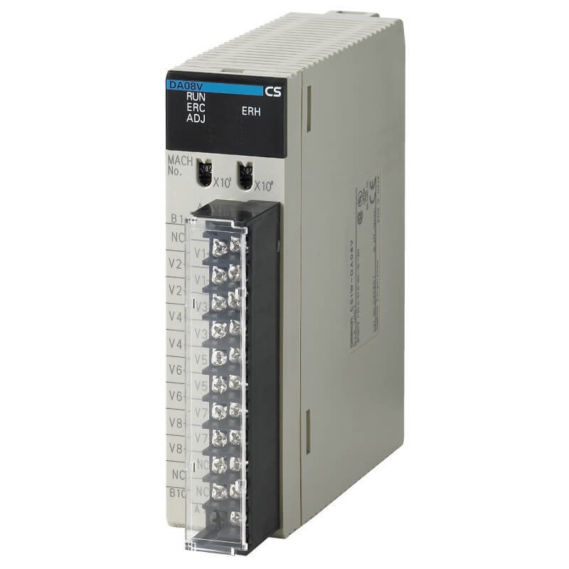 CS1W-DA08V Analog output unit, 8 x outputs 4 to 20 mA, resolution 12 bit, screw terminals - Image 1