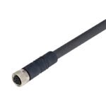 Female cable connector for D41D, straight, screw type M8, 8 poles, PUR, cable length 2 m