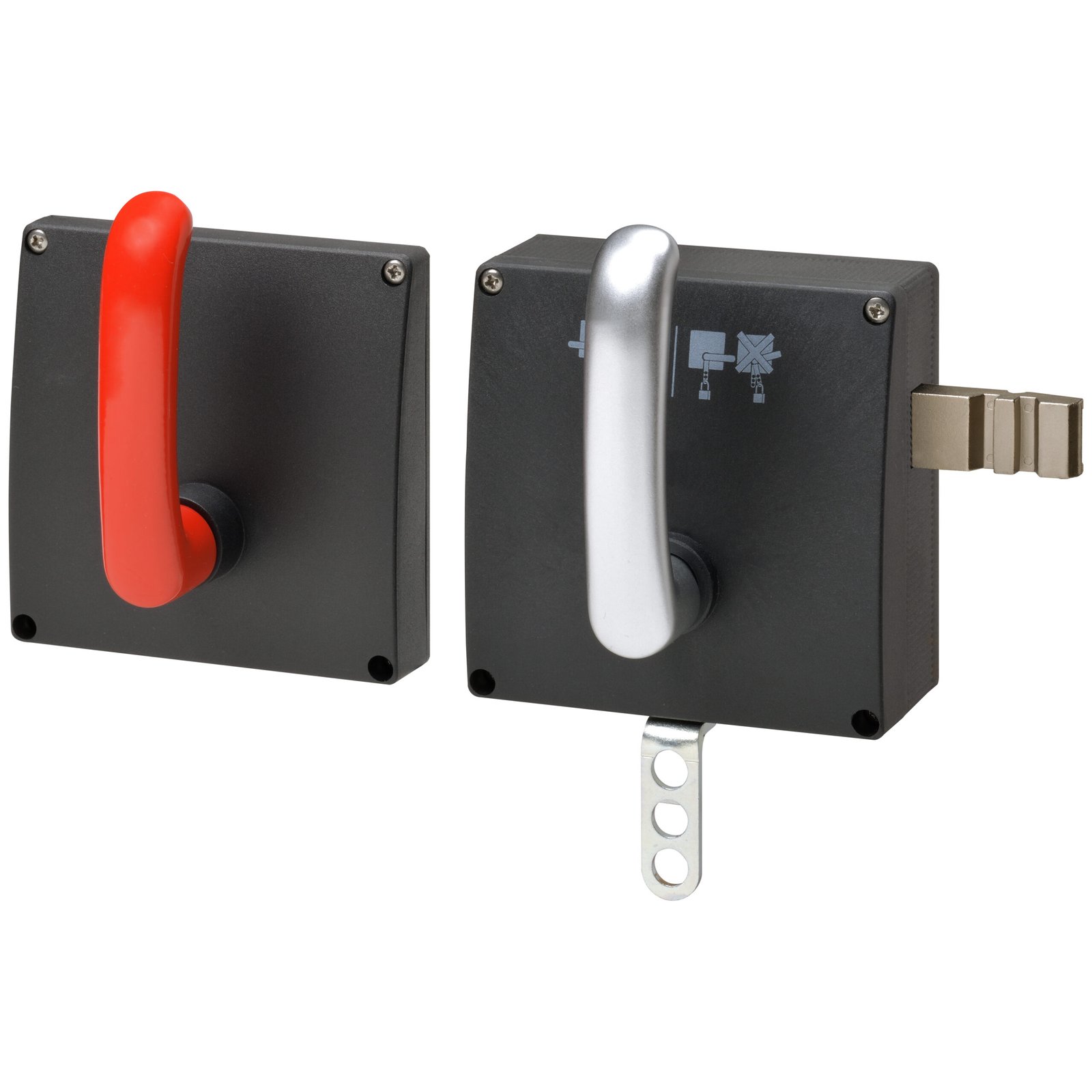 D41G-A2L-E1T Actuator for D41G, with door handle, left-hand side, with emergency exit, with lockout tag - Image 1