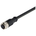 Female cable connector for D41L, straight, screw type M12, 8 poles, PUR, cable length 10 m