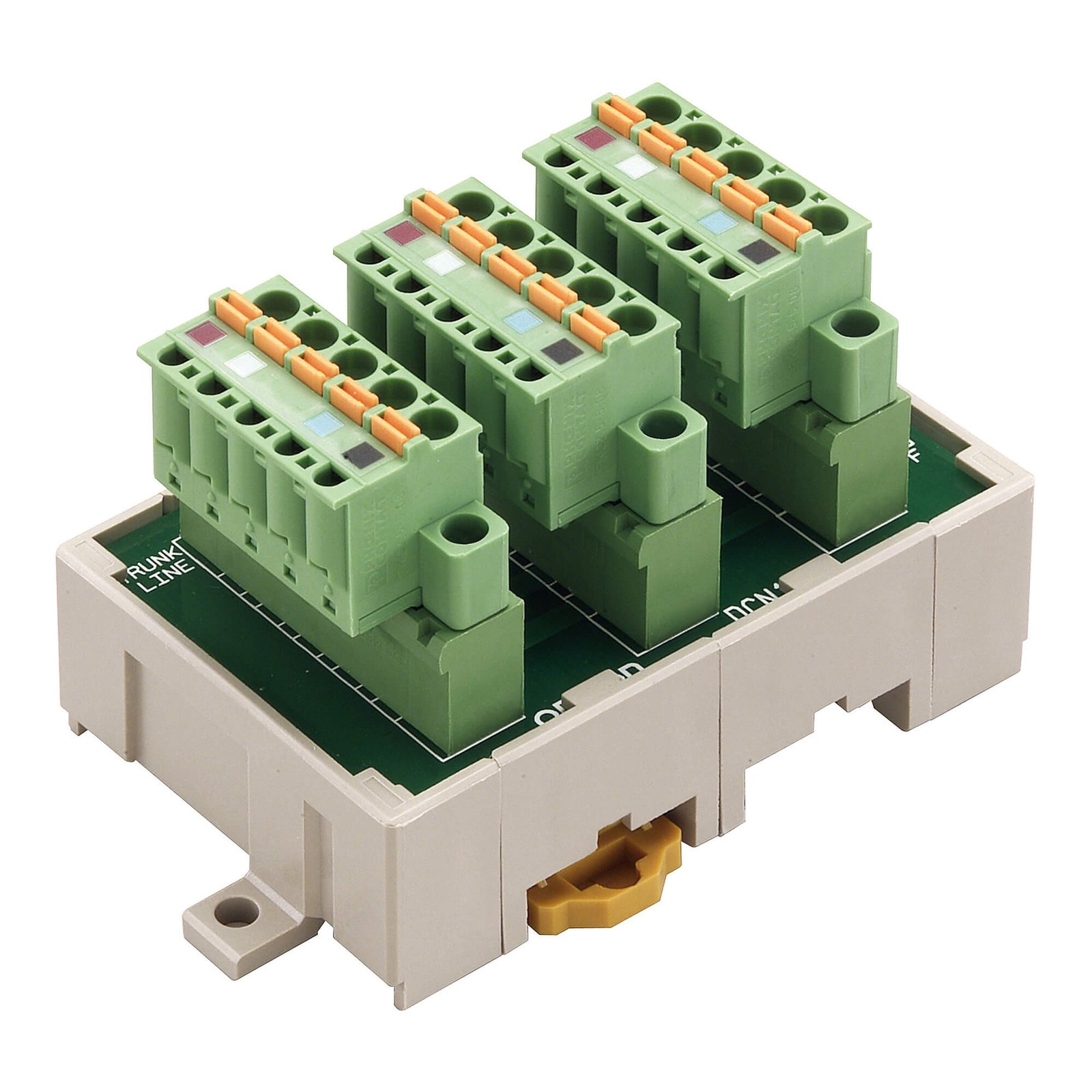 DCN1-1NC DeviceNet T-Branch tap for 1 branch line, 3 parallel clamp connectors, top cable entry - Image 1