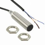 Proximity sensor, inductive, nickel-brass, long body, M18, shielded, 8 mm, DC, 3-wire, PNP-NO, 2 m cable