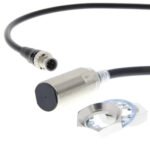 Proximity sensor, inductive, brass-nickel, M18, shielded, 11 mm, NO, 0.3 m pig-tail, DC 2-wire, no polarity