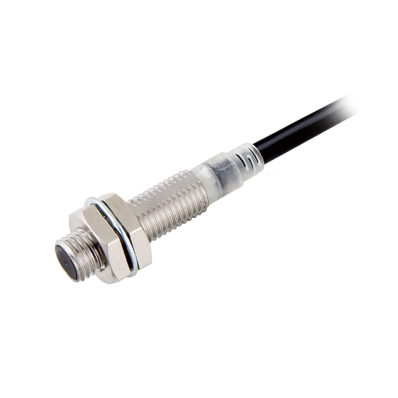 E2E-X3x8-x Proximity sensor, inductive, short SUS body M8, shielded, 2 mm, DC, 3-wire, PNP NO, IO-Link COM3, 2 m cable - Image 1