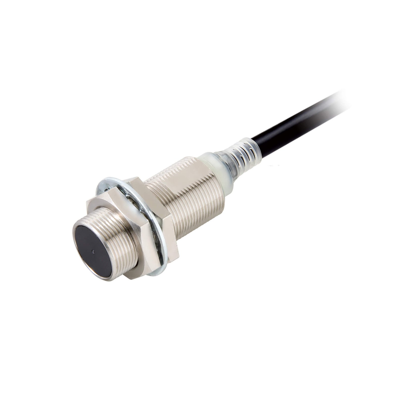E2E-X7D1-N Proximity sensor, inductive, brass-nickel, M18, shielded, 5 mm, NO, 2 m cable, DC 2-wire - Image 1