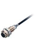 Proximity sensor, inductive, brass-nickel, M12, shielded, 7 mm, NO, 2 m cable, DC 2-wire