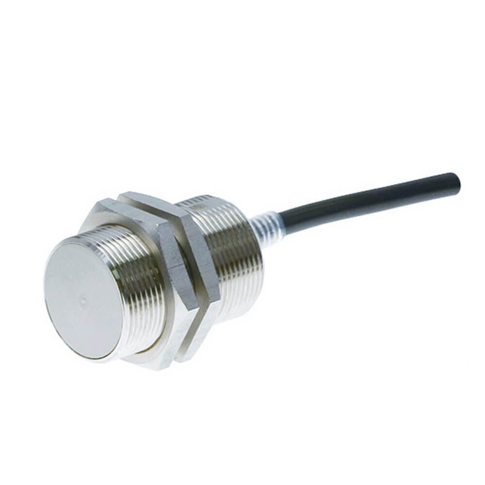 E2EH-X12x-x Proximity sensor M30, high temperature (100°C) stainless steel, 12 mm sensing range, DC PNP, NO, prewired, 2 m - Image 1