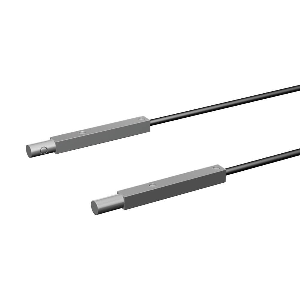 E32-A04 Fiber optic sensor head, through-beam, cylindrical radial, diameter 2 mm, R10 fiber, 2 m cable - Image 1