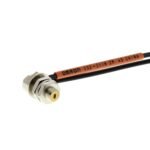 Fiber optic sensor head, diffuse, M6 hexagonal back, right-angled head, R1 flexible fiber, 2 m cable