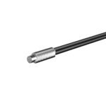 Fiber optic sensor head, diffuse, M6 cylindrical axial, R2 flexible and heat resistant fiber, up to 100ºC, 2 m cable