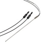 Fiber optic sensor head, diffuse, M3 cylindrical axial with sleeve, diameter 1.2 mm, 90 mm lenght, R10 fiber, 2 m cable