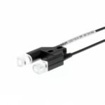 Fiber optic sensor head, through-beam, slot type, 10 mm, R25 fiber, 2 m cable