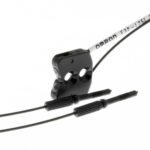 Fiber optic sensor head, limited reflective, square, top-view, R10 fiber, 2 m cable