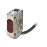 Photoelectric sensor, rectangular housing, stainless steel, red LED, background suppression, 200 mm, PNP, Light-ON/Dark-ON, IO-Link COM3, 2 m cable