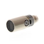 Photoelectric sensor, M18 threaded barrel, metal, red LED, retro-reflective, transparent object, 500 mm, PNP, Light-ON/Dark-ON, M12 connector