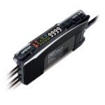 Fiber amplifier, 2 fiber input, twin digital display, smart tuning, multiple functions, 2 NPN output, 2 m cable