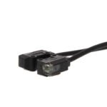 Photoelectric sensor, through-beam, miniature, side view, 300mm, PNP, D-on, 2m cable, M2 mounting