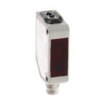 Photoelectric sensor, rectangular housing, stainless steel, red LED, retro-reflective, transparent object, 500 mm, with potentiometer, PNP,...