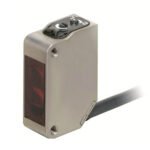 Photoelectric sensor, rectangular housing, stainless steel, infrared LED, diffuse, 1 m, PNP, Light-ON/Dark-ON, 2 m cable