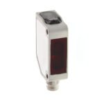 Photoelectric sensor, rectangular housing, stainless steel, red LED, background suppression, 100 mm, PNP, Light-ON fixed, M8 4-pin connector