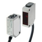 Photoelectric sensor, rectangular housing, stainless steel, infrared LED, through-beam, 15 m, PNP, Light-ON/Dark-ON, 5 m cable