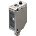 Registration mark sensor, rectangular housing, stainless steel, white LED, diffuse, 12 ± 2 mm, with teach-button, NPN, Light-ON/Dark-ON, M8 4-pin...