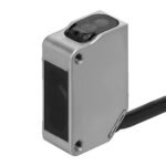Photoelectric sensor, rectangular housing, stainless steel, infrared LED, through-beam, emitter unit, PNP, Light-ON/Dark-ON, 5 m cable