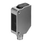 Photoelectric sensor, rectangular housing, stainless steel, infrared LED, through-beam, emitter unit, NPN, Light-ON/Dark-ON, M8 4-pin connector