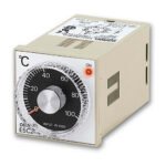 Basic temperature controller, 1/16 DIN, 48 x 48 mm,Dial knob,On-Off Control,J-Thermocouple,0-400deg.,100 to 240V AC