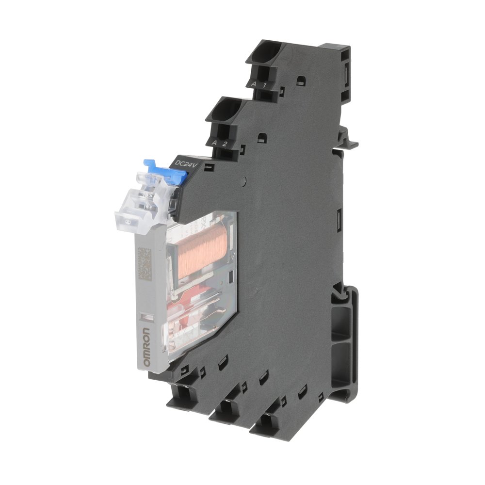 G2RV-ST500-DC24-BY-OMB Slimline relay 6 mm incl. socket, SPDT, 6 A, Push-in terminals, 24 VDC - Image 1
