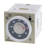 Timer, plug-in, 8-pin, 1/16DIN (48 x 48mm), on/flicker-on/flicker-off/interval/one-shot-delay, 0.1s-600h, DPDT, 5 A