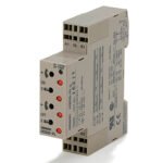 Timer, DIN rail mounting, 17.5 mm, 24-230 VAC/24-48 VDC, twin on & off-delay, 0.1 s-12 h, SPDT, 5 A, lockable settings, screwless terminals