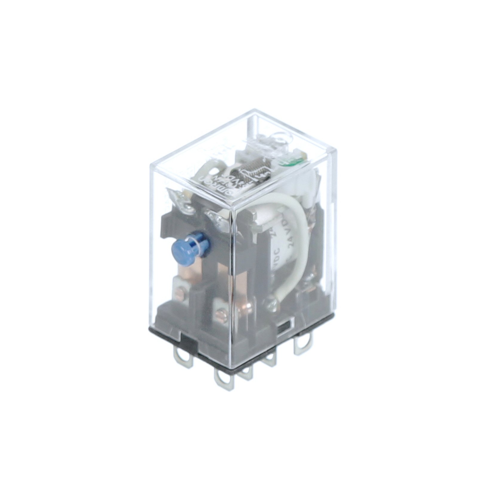 LY2I4N-DC24 Relay, plug-in, 8-pin, DPDT, 10 A, LED indicator, test button - Image 1