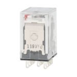 Relay, plug-in, 11-pin, 3PDT, 5 A, mech & LED indicators, label facility, 110/120 VAC