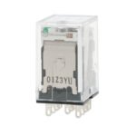 Relay, plug-in, 11-pin, 3PDT, 5 A, mech & LED indicators, label facility, 24 VDC