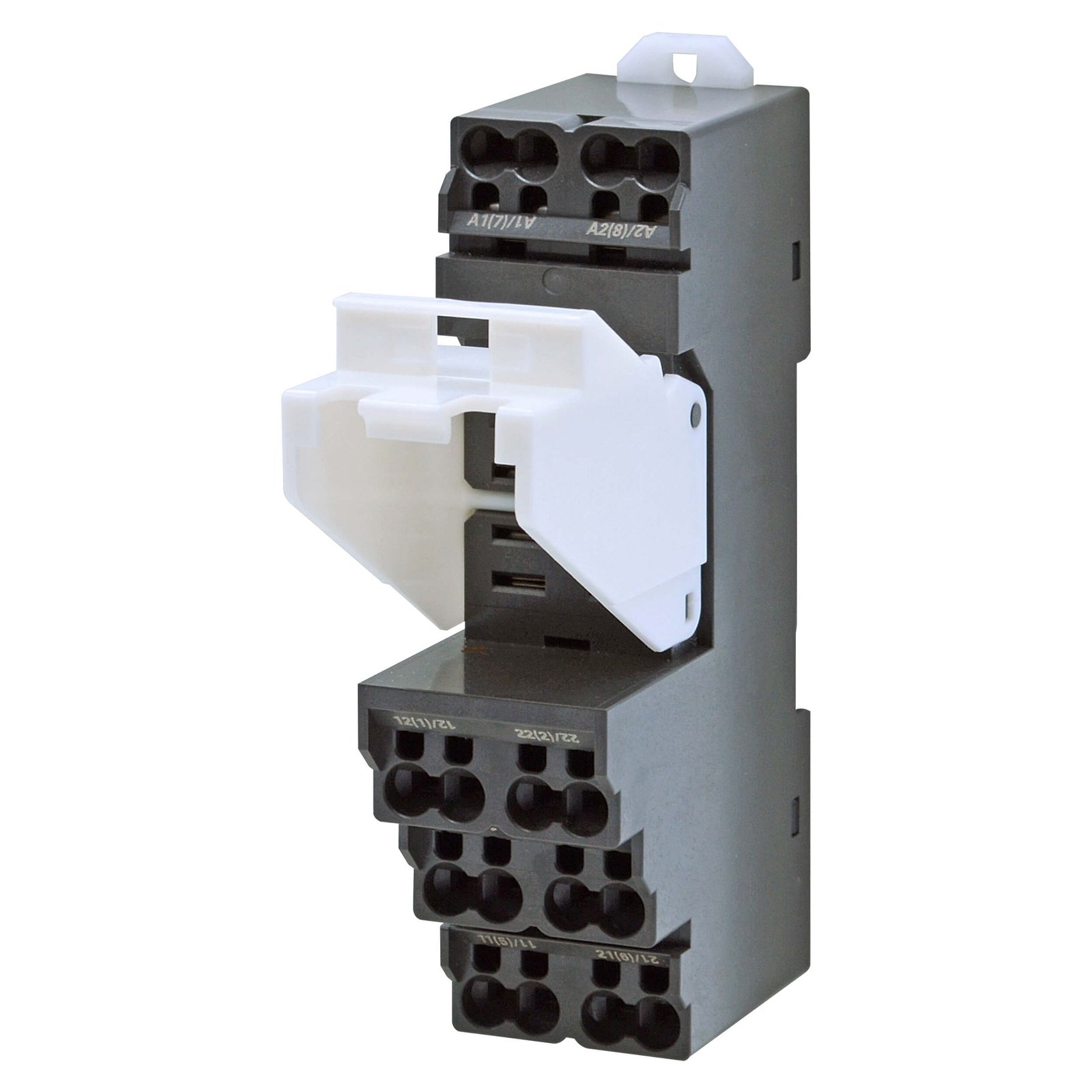 PTF-08-PU Socket, DIN rail/surface mounting, 8-pin, push-in plus terminals - Image 1