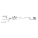 1S series servo motor power cable, 3 m, with brake, 400 V: 7.5 kW