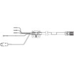 1SA series servo hybrid cable, 10 m, non braked, 230 V: 200-750 W