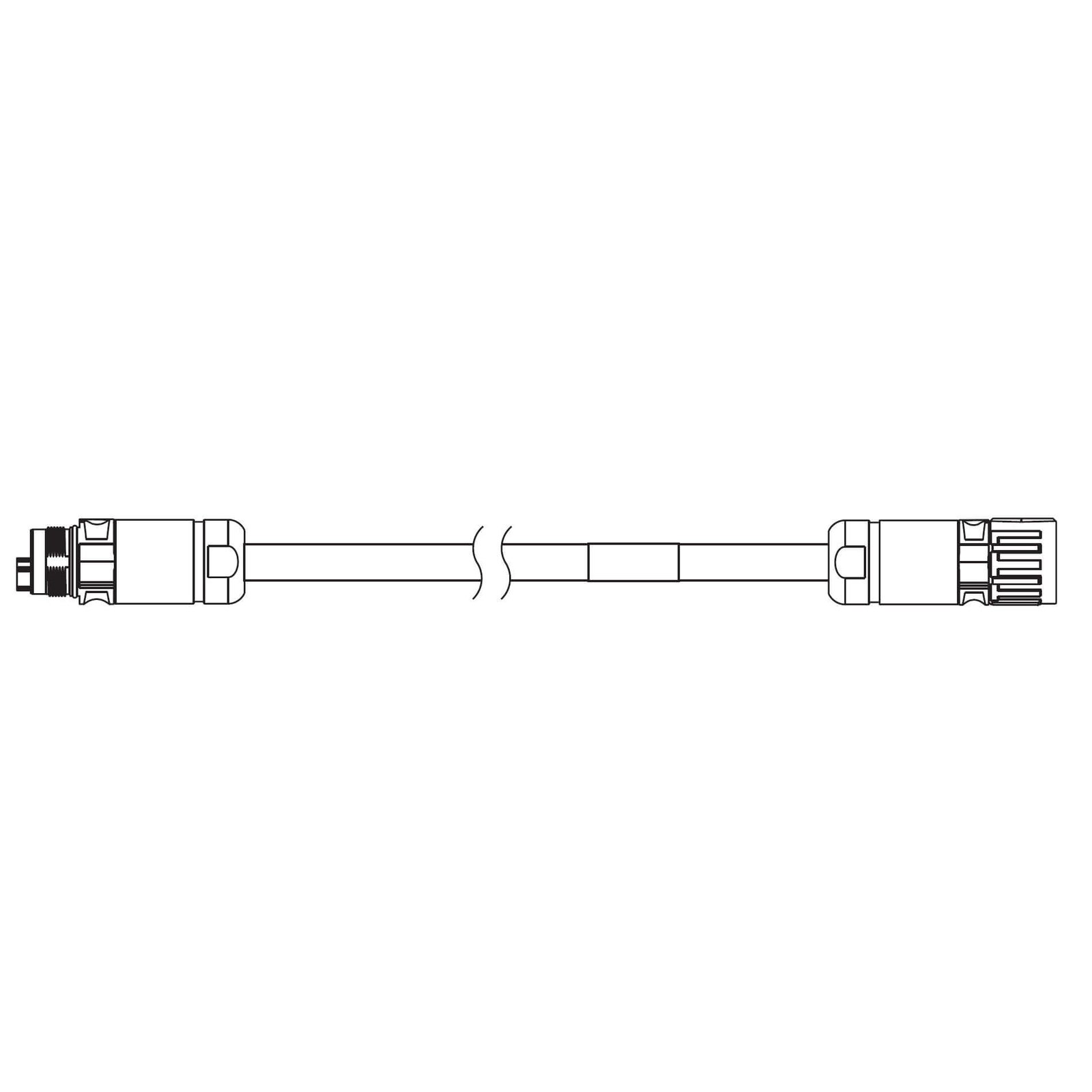 R88A-CX1BExxBF_tmp 1SA series servo EXTENSION hybrid cable, 10 m, 230 V: 1 kW to 1.5 kW, 400 V: 750 W to 3 kW - Image 1