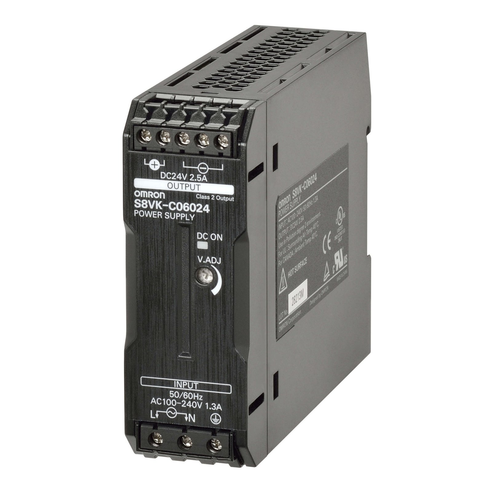 S8VK-C06024_alt01 Book type power supply, Lite, 60 W, 24VDC, 2.5A, DIN rail mounting - Image 1