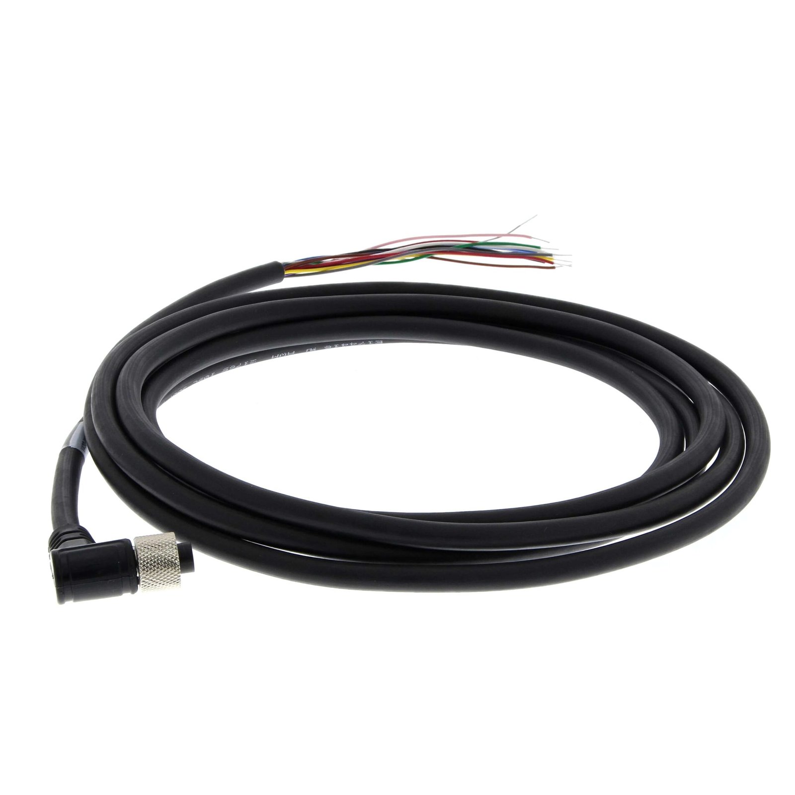 V430-W8LD-3M V/F 430-F M12 to Flying Leads Cable, right angle down, 3 m - Image 1