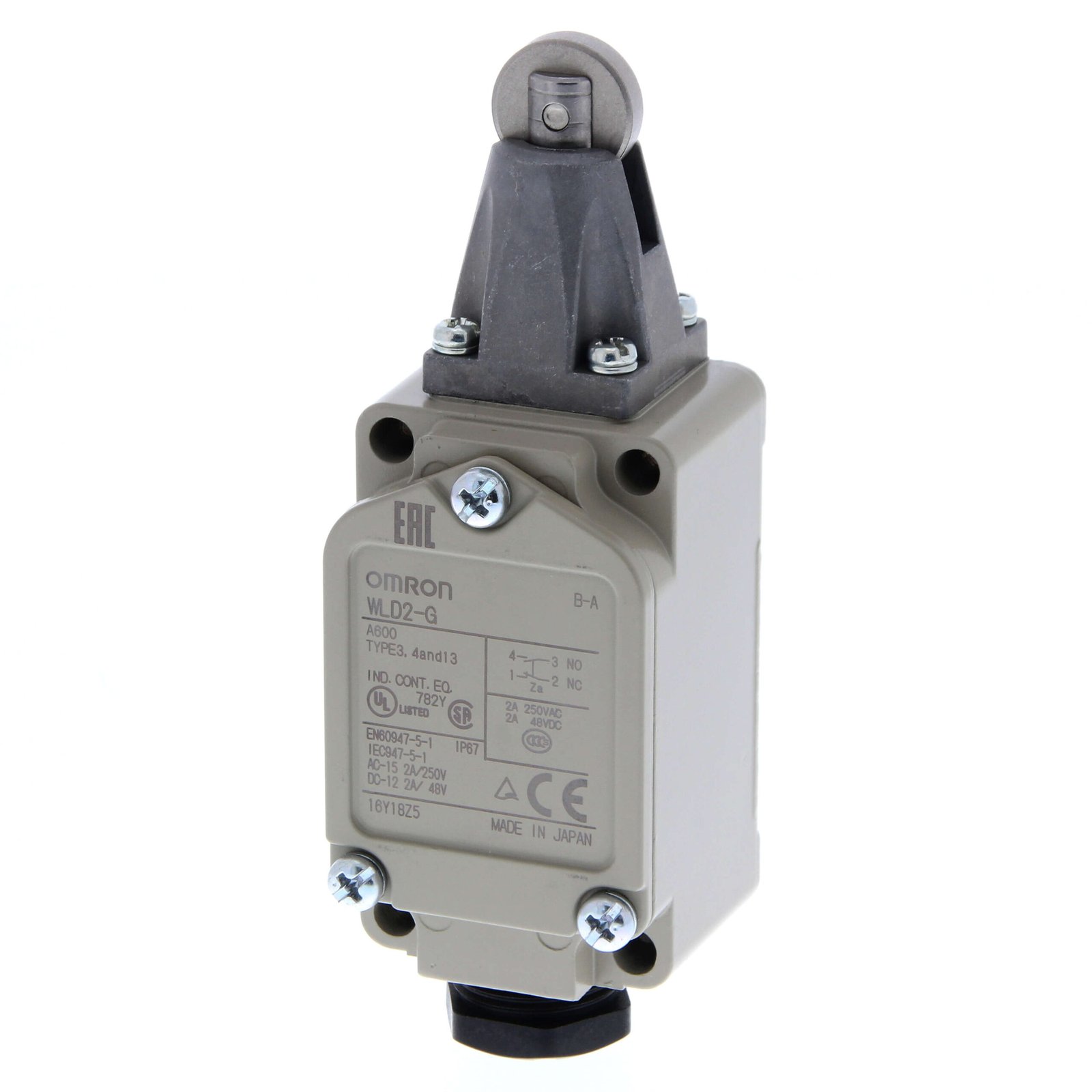WLD2-G Limit switch, roller top plunger, DPDB, 10A - Image 1