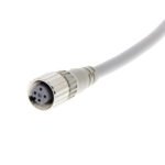 Sensor cable, M12 straight socket (female), 4-poles, A coded, PVC fire-retardant robot cable, IP67, 5 m