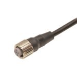 Sensor cable, M12 straight socket (female), 4-poles, A coded, PUR fire-retardant halogen free cable, IP67, 5 m